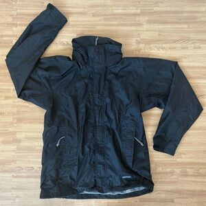 Patagonia Vintage Womens Jacket Black Refugitive Rain Windbreaker Size Medium